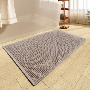 Waffle bath mat non -sliding 24 hours a day