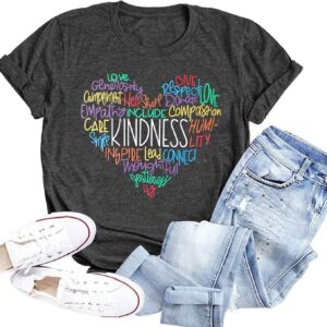 Women's kindness shirts Anbech Being friendly Graphics T-shirts with short sleeves