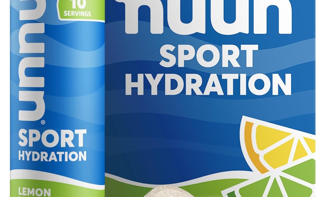 Nuun Sport Electrolyte Compressed – Dissolovable in water, lemon, 5 essential electrolytes for hydration, 1 g of sugar sugar, vegan, non -OGM, 8 packs (80 portions in total)