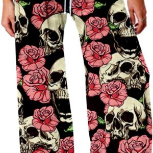 Siaoma women's skull print pants plus size yoga pants active pants