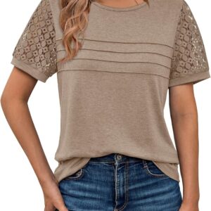 Tops dressed in short sleeves for women