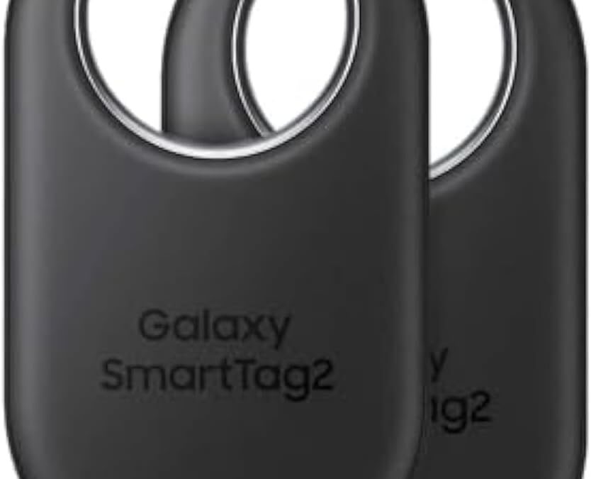 Samsung Smarttag2 (2023) Bluetooth + UWB, IP67 Water and Dust Rentant, feasible via app, 1.5 years of battery (2 pack) – Black