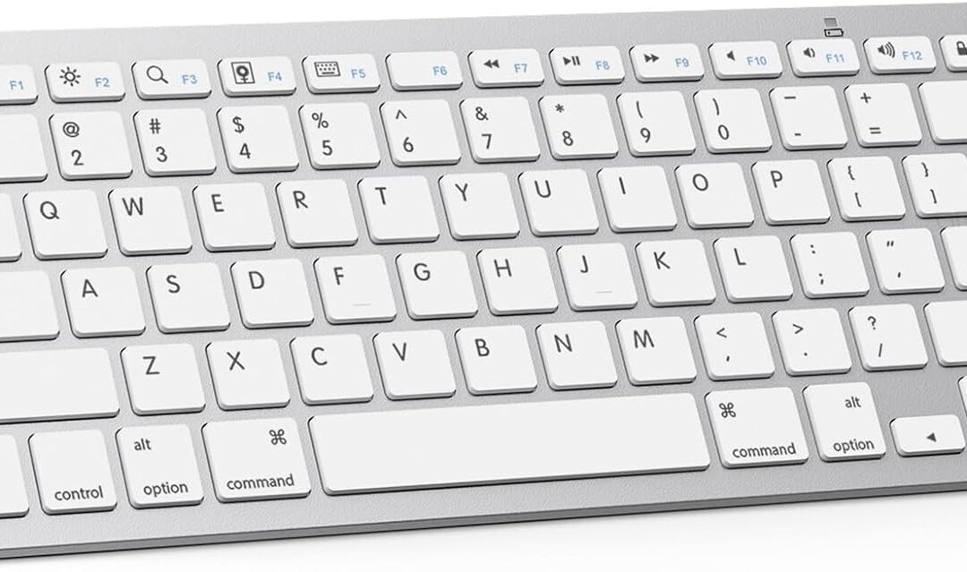 Bluetooth keyboard Omoton for iPad 10th generation, iPad 10.2 (9th / 8th / 7th), iPad Pro 13 / 12.9 / 11 inch, iPad Air 13/11 inch, iPad Air 5th / 4th Gen, iPad Mini and more devices Bluetooth, white, white compatible