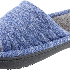 Isotoner Women's Space Teint Andrea Slide Slipper with a moisture of humidity for interior / outdoor comfort and arc support