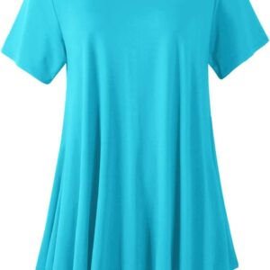 Zennilo Womens Plus Size Tops relaxed Tops Summer Shirts with Short Summer Sumes For Women Hankerchief Flow Hanker