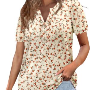 Boutte Boutik Womens Summer Tops Tops with short sleeves fashion