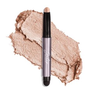 Julep Eyeshadow 101 Crème -to -Powder Stick with impermeable eyeshadow - Champagne Shimmer - Dermanteur, in the Fall Fall Term, with eyeshadow with sparkling cream in medium gold with Smudger integrated integrated