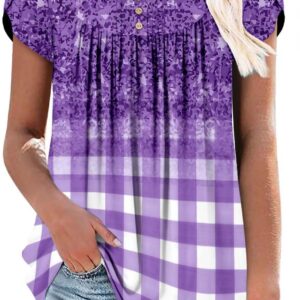 Tops summer of Bette Boutik summer tops Flowy Flare Botton Down Shirts Blouses S-3XL