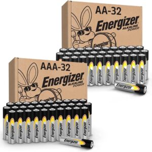 Energizer Alkaline Power AA Batteries and Alkaline Power AAA Batteries Pack, 32 AA and 32 AAA batteries, 64 accounts