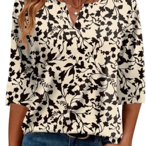 Akewei women's v neck 3/4 sleeves