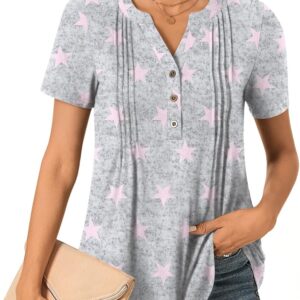 Bestbee summer tops for short tunic women with short sleeves dressed in neck shirts on the neck Henly Henly