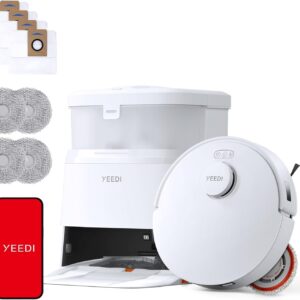 Yeedi M12 Ultra Plus Robot Vacuum and MOP, upgrade 11800PA Strong aspiration, Zerotangle Technology, Treguege Deep-Wopping, Auto Mop Washing