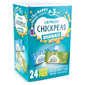 The Happy Snack Company Crunchy Phiphepas Variety Pack 24 x 1 Oz (salt salt and flavor of balsamic vinegar and lime and cracked pepper flavor). Protein based on 5G plants and 120 cal. Gluten, nuts and dairy without GMOs and vegan.