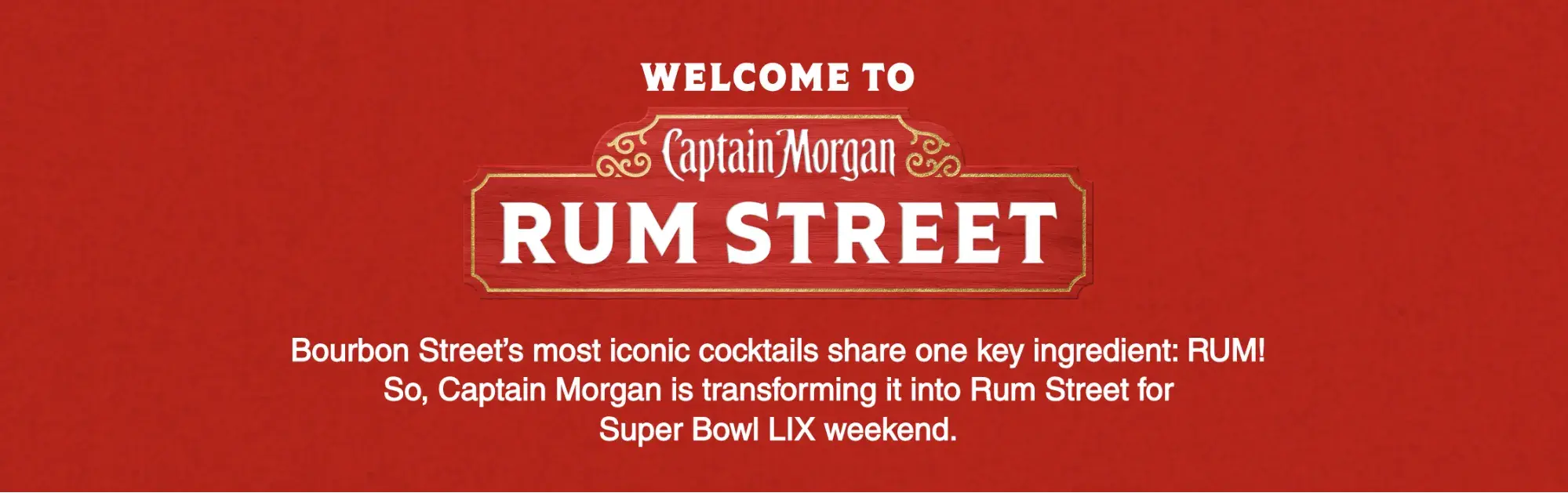 screencap. “welcome to captain morgan rum street.”