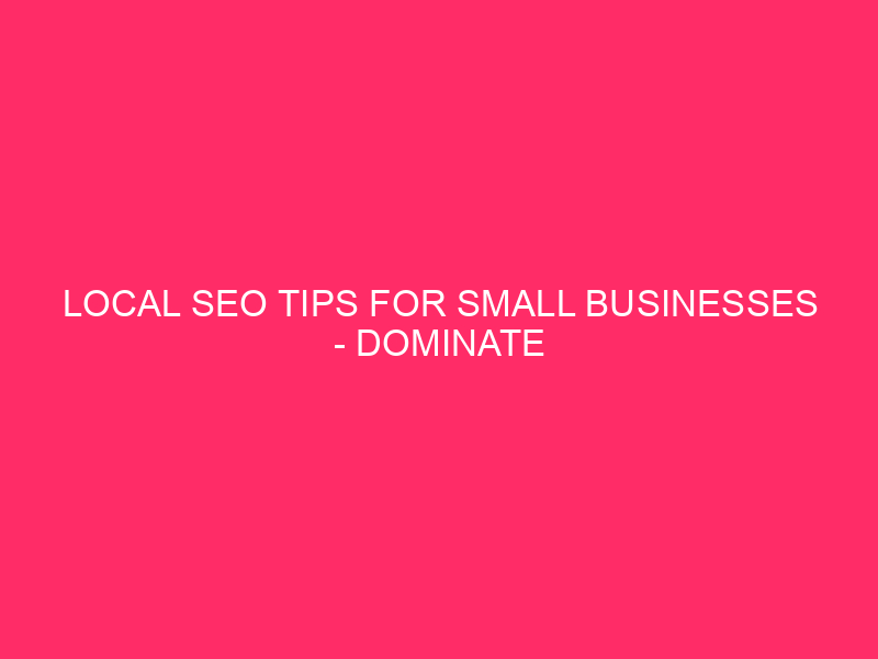 Local SEO Suggestions for small businesses - Atlanta dominate: Local ...
