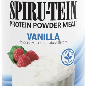 Naturally spiru -tin, vanilla - 2.12 lbs - spirulina protein powder - vitamins and minerals for energy - vegetarian, gluten -free - 32 portions