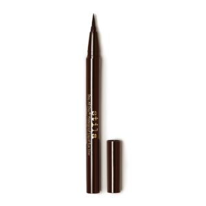 Stila waterproof liquid eye lining, stay all day with a fine brush point duration of satin, stains resistant and transfer