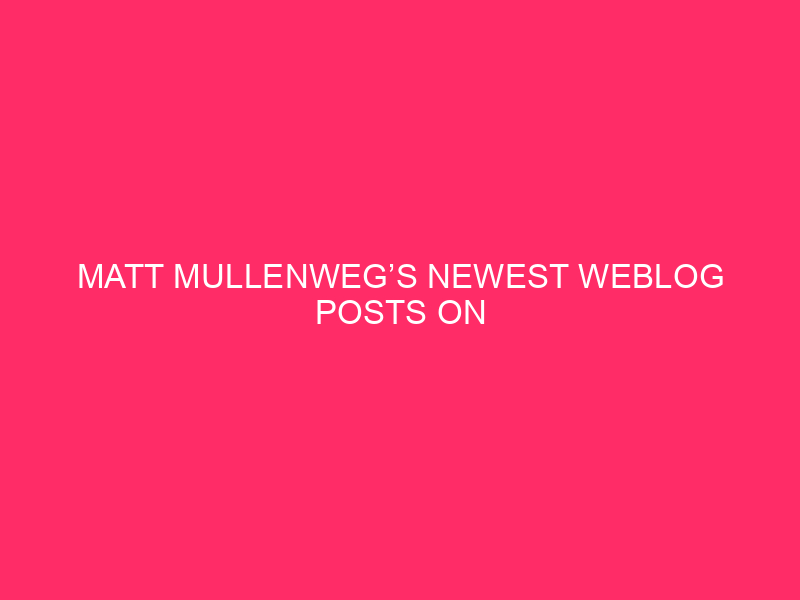 The latest blog posts of Matt Mullenweg on WordPress | Matt Mullenweg ... ...
