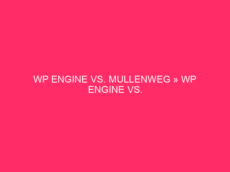 WP VS. Mullenweg »WP VS. Mullenweg: A ...
