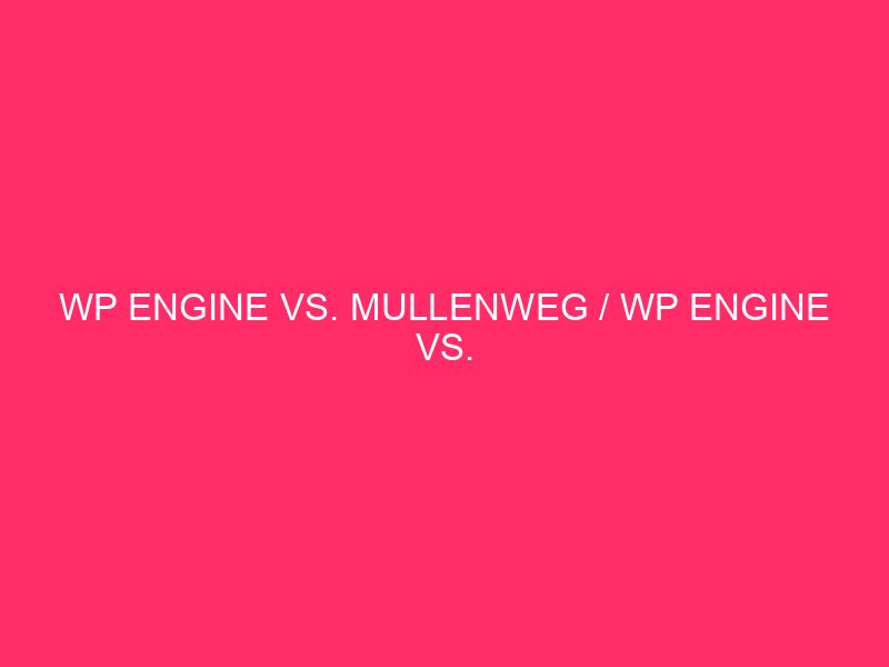 WP VS. Mullenweg / WP VS. Mullenweg: Who is ...
