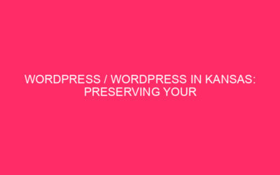 WordPress / WordPress in Kansas: preservare il tuo sito sicuro da …