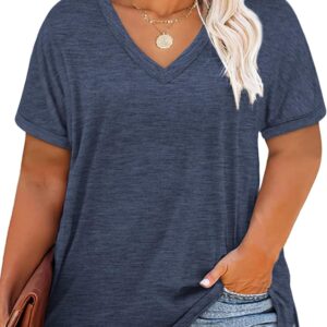 VISLILY PLUS-SIZE-WOMEN-TOPS in V-neck