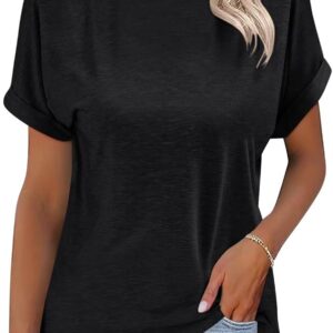 Women's t-shirts roll short-sleeved shirts