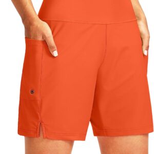 G swim shorts 7 "long, long, at the fast size of the fast dry beach, women's shorts with lining pockets