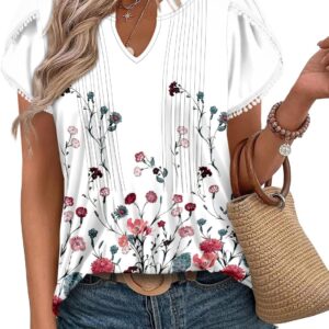 Summer tops of Boutik Boutik Tops pleated with short sleeves with short sleeves with short sleeves shirts S-3XL