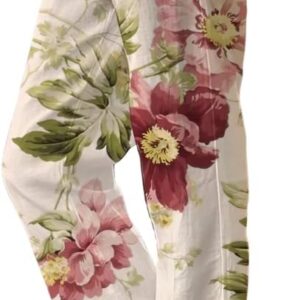 Akivide Lin Pants lying on female floral