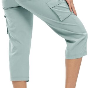 TBMPOY Women Cargo Capris Light hiking pants 6 quickly relaxed dry pockets