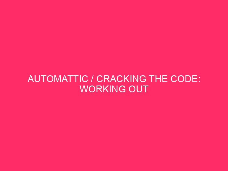 Automattic / Cracking Il codice: elaborare gli exploit di WordPress e come ...
