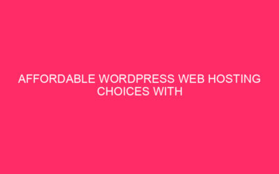 Scelte di web hosting WordPress economiche con opzioni giuste – Sblocco valore: …