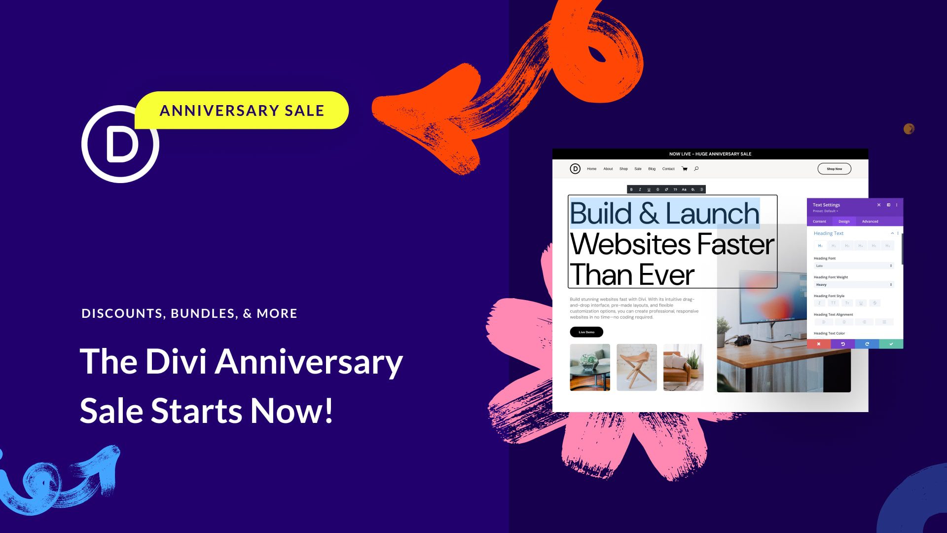 🎉 The sale of the anniversary of Divi begins now!
