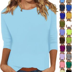 Tops of 3/4 length -sleeved women