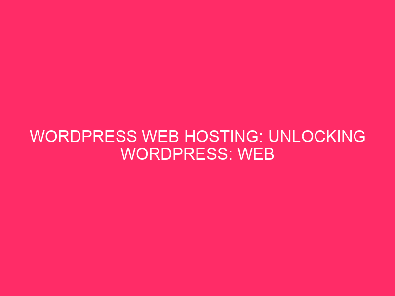 WordPress Web Hosting: Sblocco WordPress: hosting web, sicurezza e exploit in Montana ...
