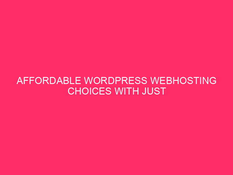Affordable WordPress Webhosting Choices With Just right Options / Louisiana’s Absolute best…