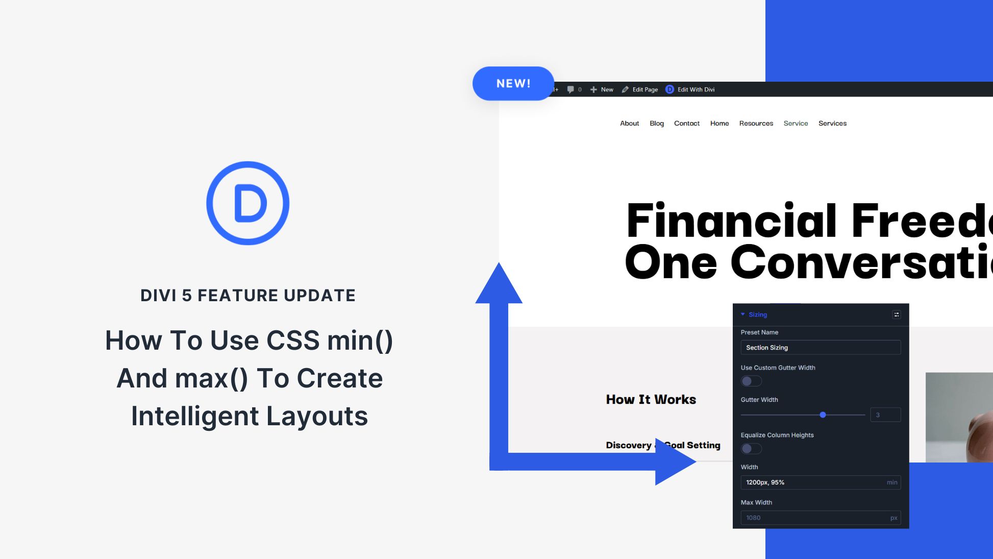 Using Min () and Max () in Divi 5 to create intelligent layouts
