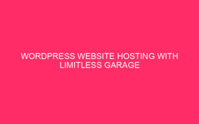 WordPress Website hosting With Limitless Garage And Bandwidth: Limitless Probabilities: Opting for…