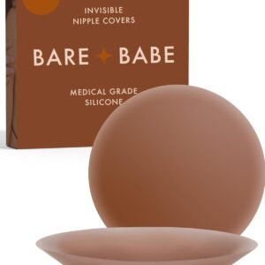 Reusable Silicone Nipple Covers - Waterproof, Nude, 4 Shades - Sticky Breast Stickers for Strapless Dress