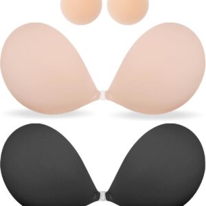 MITALOO Adhesive Bra Sticky Strapless Invisible Push up Bras Silicone Backless Nipple Cover for Women