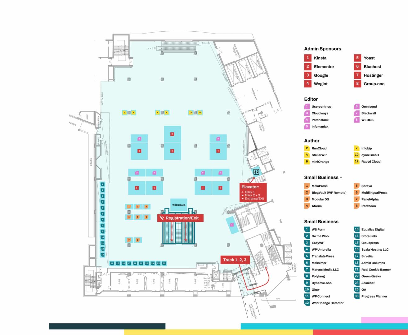 Map of the sponsors area at WCEU 2025