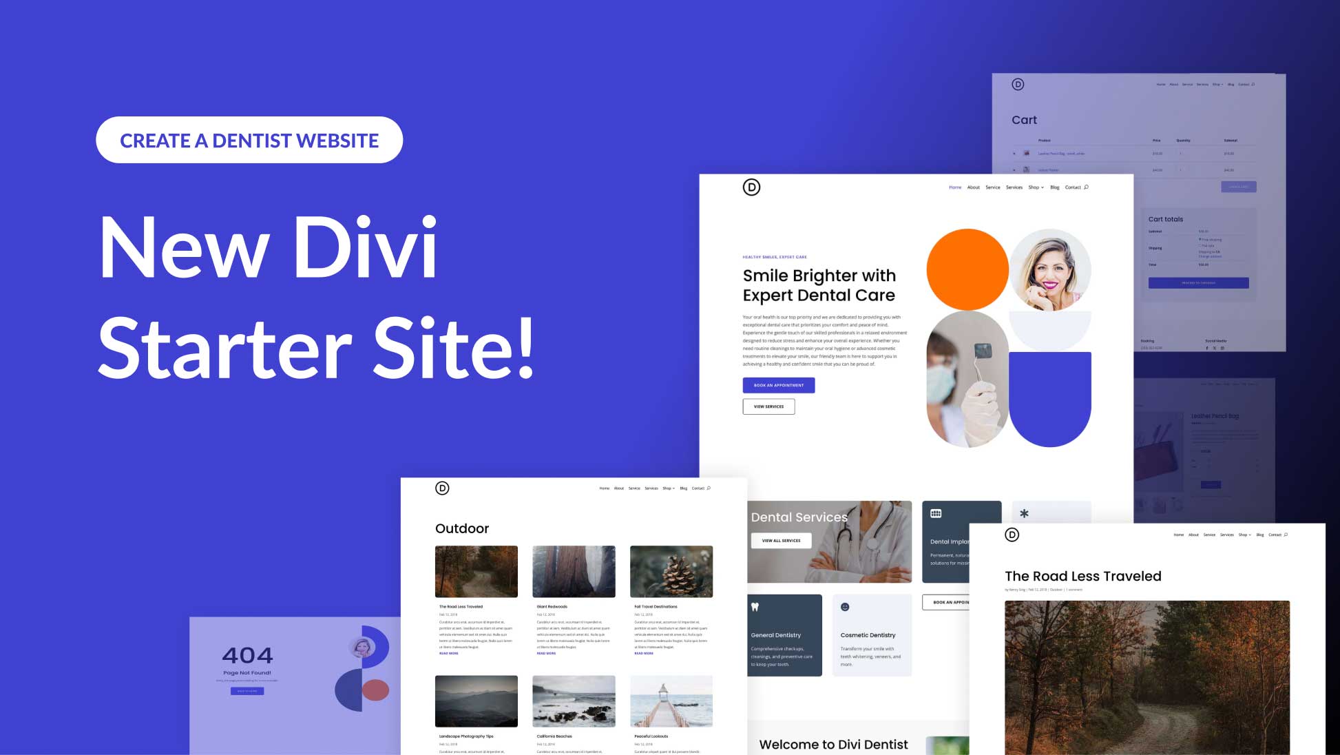 New Dentist Starter Site for Divi (Quick Install)