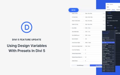 Utilizzando variabili di design con preset in Divi 5