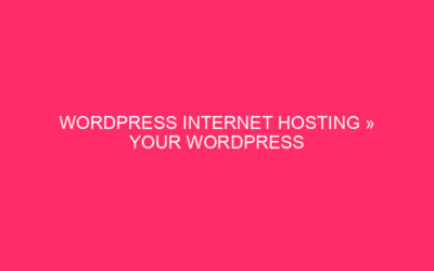 WordPress Internet hosting »Your WordPress site: a house in the Utah, …