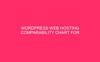 WordPress Web hosting Comparability Chart For Pace And Efficiency: Turbocharge Your…