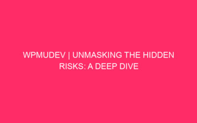 Wpmudev | Unmask the hidden risks: a deep dip in …