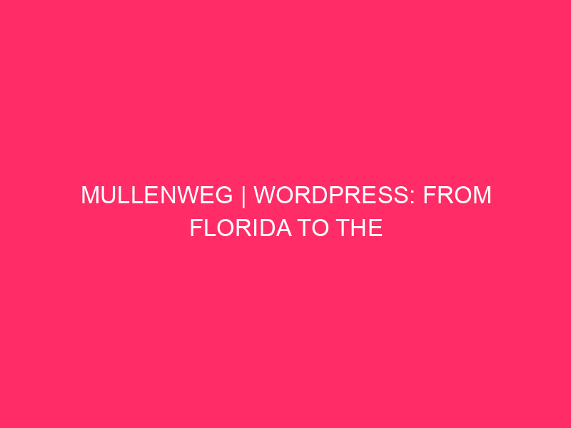 Mullenweg | WordPress: From Florida to International and to ...
