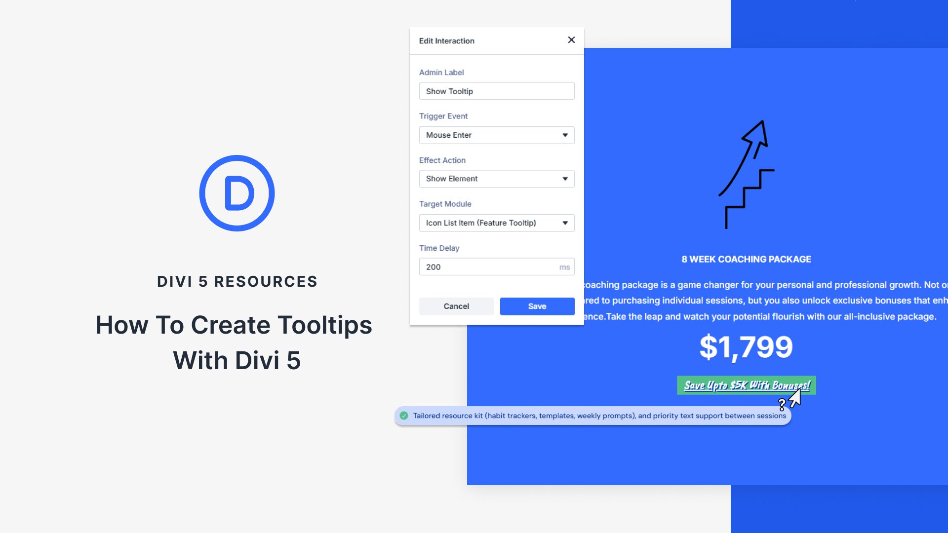 How To Create Tooltips With Divi 5’s Interactions