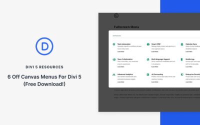 6 off-canvas menus for Divi 5 (free download!)